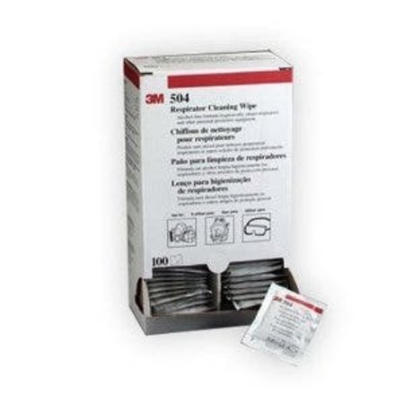 3M Alcoholfree Respirator Cleaning Wipes, 100PK 50051131070658
